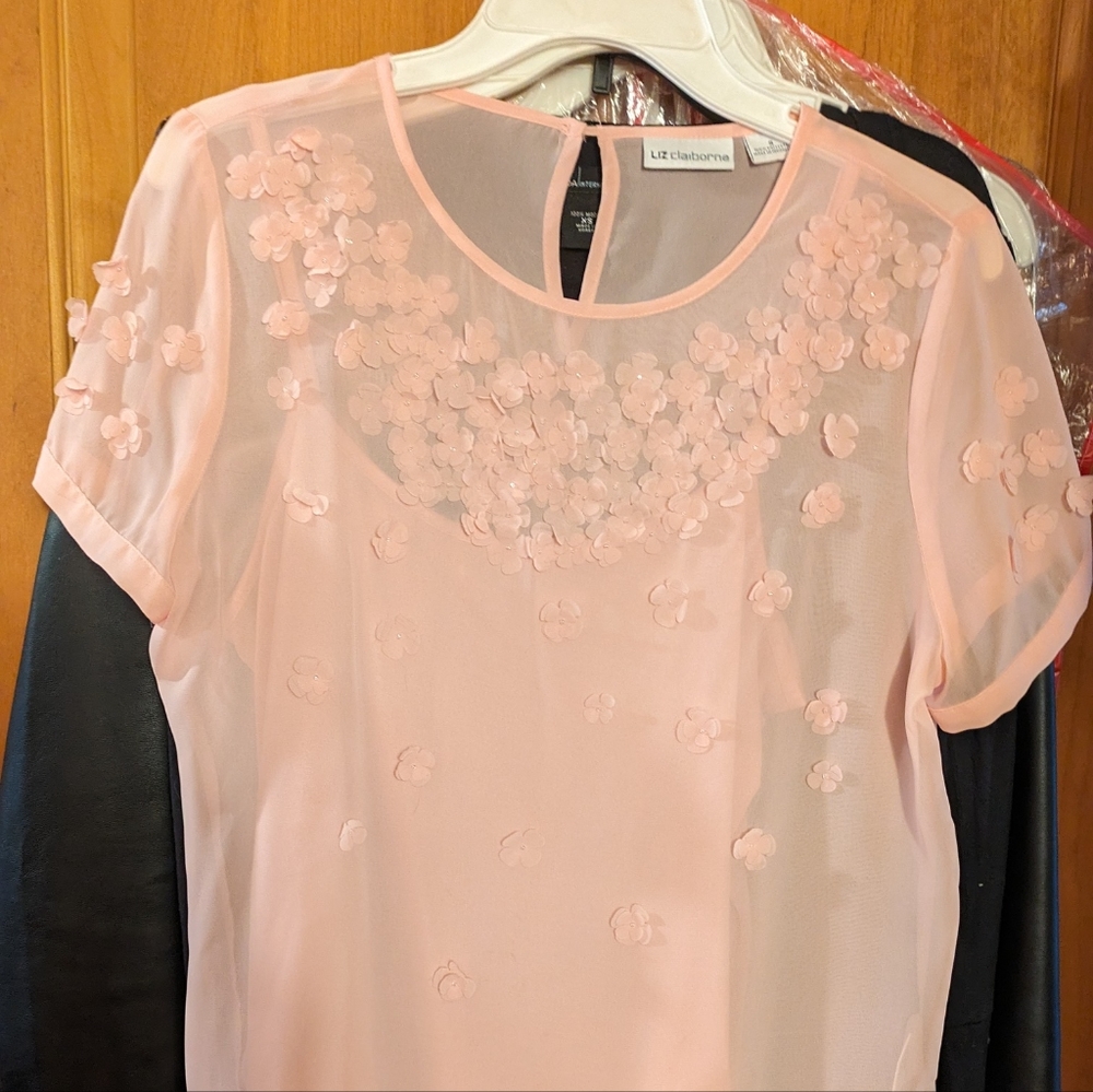 Liz Claiborne Sheer Blouse w/shell